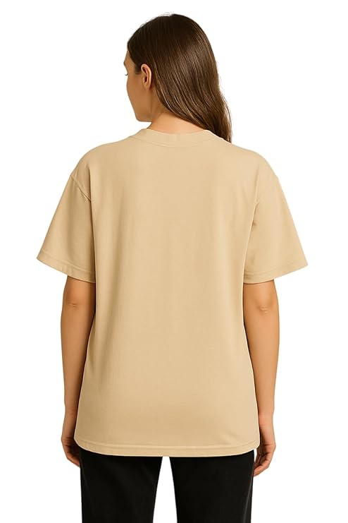 Beige Oversized Cotton T-shirt