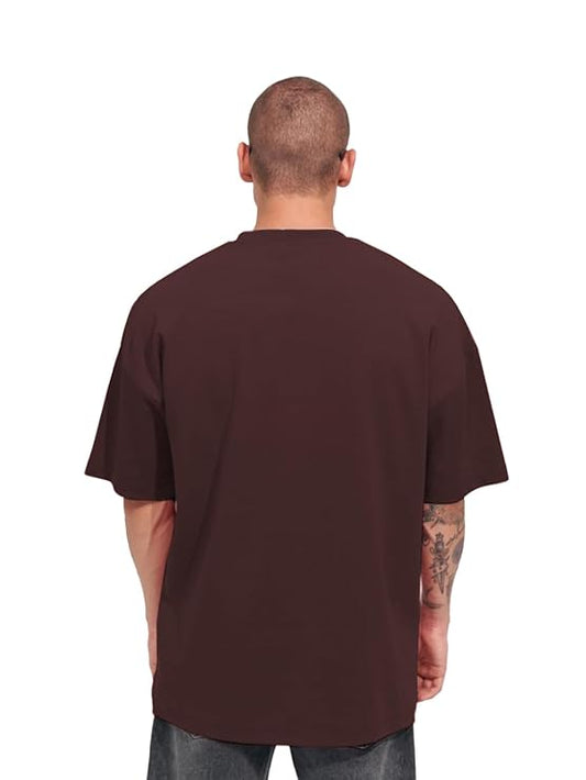 Brown Oversized Fit Cotton T-shirt