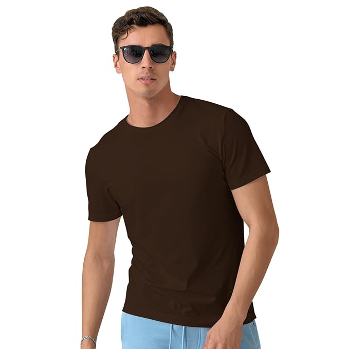 Brown Regular Fit Cotton T-shirt