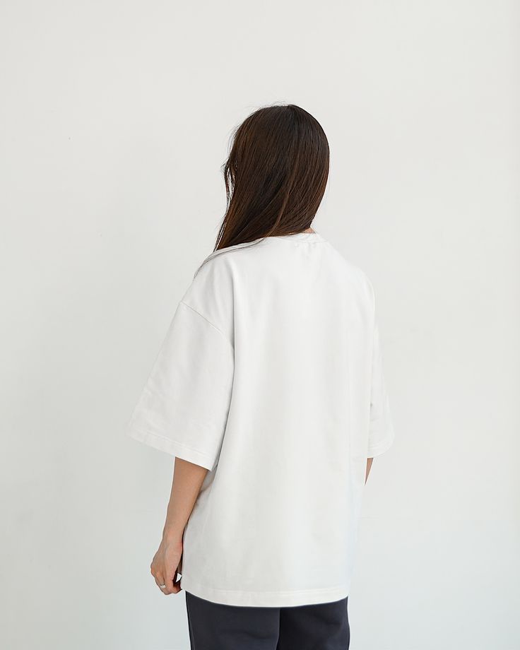 White Oversized Fit Cotton T-shirt