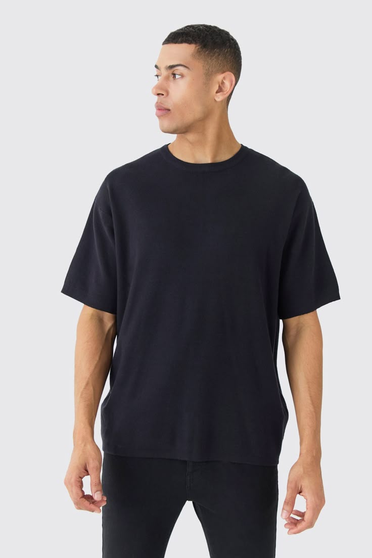 Black Oversized Fit Cotton T-shirt