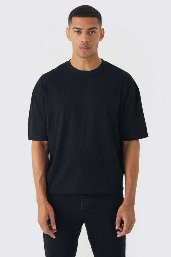 Black Oversized Fit Cotton T-shirt