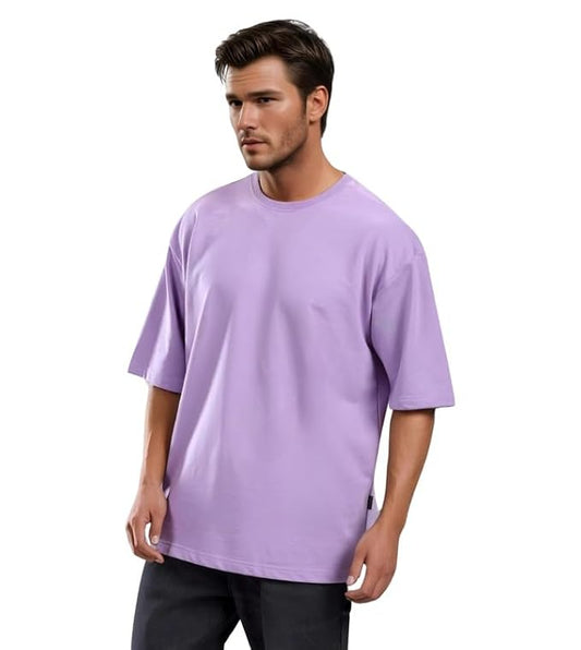 Lavender Oversized Fit Cotton Tshirt