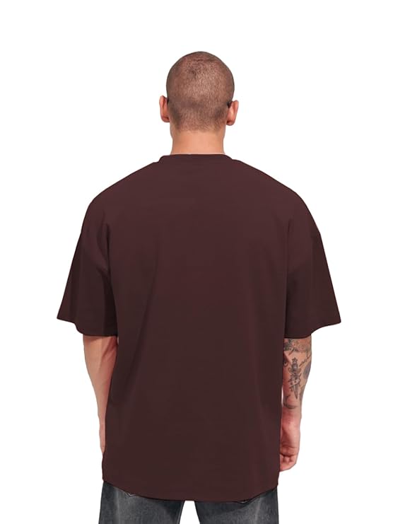 Brown Oversized Fit Cotton T-shirt