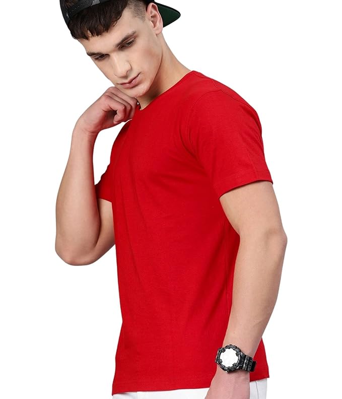 Red Regular Fit Cotton T-shirt