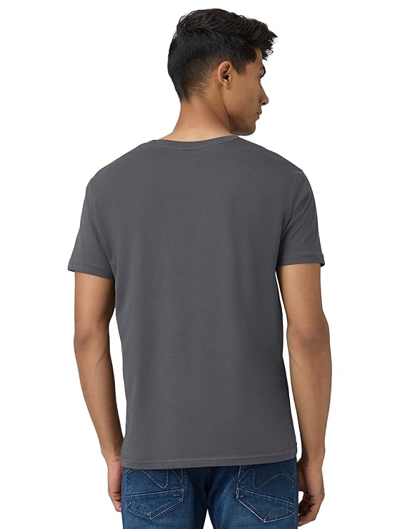 Grey Regular Fit Cotton T-shirt