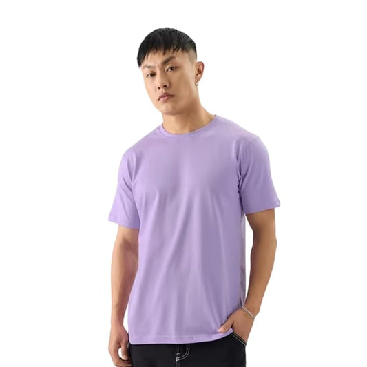 Lavender Regular Fit Cotton T-shirt