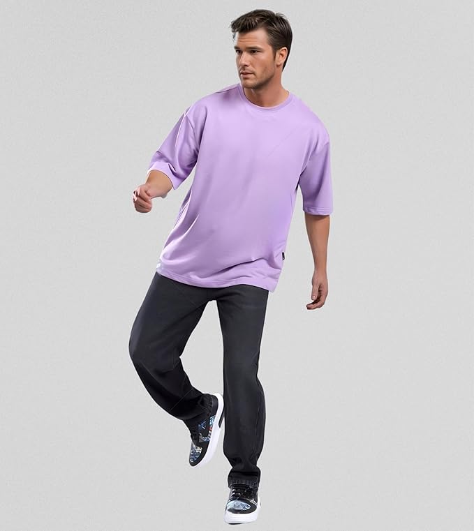 Lavender Oversized Fit Cotton Tshirt