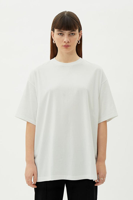 White Oversized Fit Cotton T-shirt
